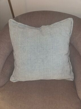 West Elm Pillow 20x20 includes insert  Light Blue Linen Throw PillowHome Accents